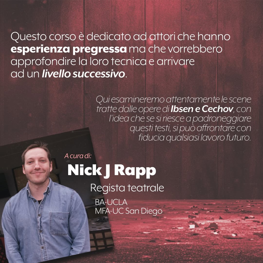 Corso di Recitazione 2025 - 2